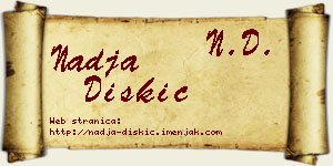 Nadja Diskić vizit kartica